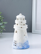 Фигурка светящаяся «Маяк», керамика, бело-синий, 8×8×15.5 см - Фото 3