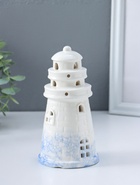 Фигурка светящаяся «Маяк», керамика, бело-синий, 8×8×15.5 см - Фото 5