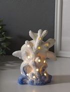 Фигурка светящаяся «Черепаха в кораллах», керамика, бело-синий, 8×11.5×14 см  (артикул 10957814)  большой выбор товаров оптом и в розницу по низким ценам с доставкой