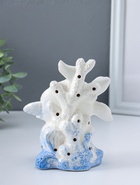 Фигурка светящаяся «Черепаха в кораллах», керамика, бело-синий, 8×11.5×14 см  (артикул 10957814)  большой выбор товаров оптом и в розницу по низким ценам с доставкой