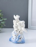 Фигурка светящаяся «Черепаха в кораллах», керамика, бело-синий, 8×11.5×14 см  (артикул 10957814)  большой выбор товаров оптом и в розницу по низким ценам с доставкой