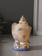 Фигурка светящаяся «Ракушка», керамика, бело-синий, 7.5×8.5×13.5 см  (артикул 10957816)  большой выбор товаров оптом и в розницу по низким ценам с доставкой