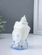 Фигурка светящаяся «Ракушка», керамика, бело-синий, 7.5×8.5×13.5 см  (артикул 10957816)  большой выбор товаров оптом и в розницу по низким ценам с доставкой