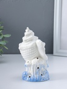 Фигурка светящаяся «Ракушка», керамика, бело-синий, 7.5×8.5×13.5 см  (артикул 10957816)  большой выбор товаров оптом и в розницу по низким ценам с доставкой