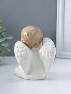 Фигурка керамика «Ангел в белом платье, сидит», 10×11.5×13.5 см  (артикул 10957819)  большой выбор товаров оптом и в розницу по низким ценам с доставкой