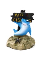 Декор для аквариума «Нет рыбалке - акула», 10 см - фото 809616168