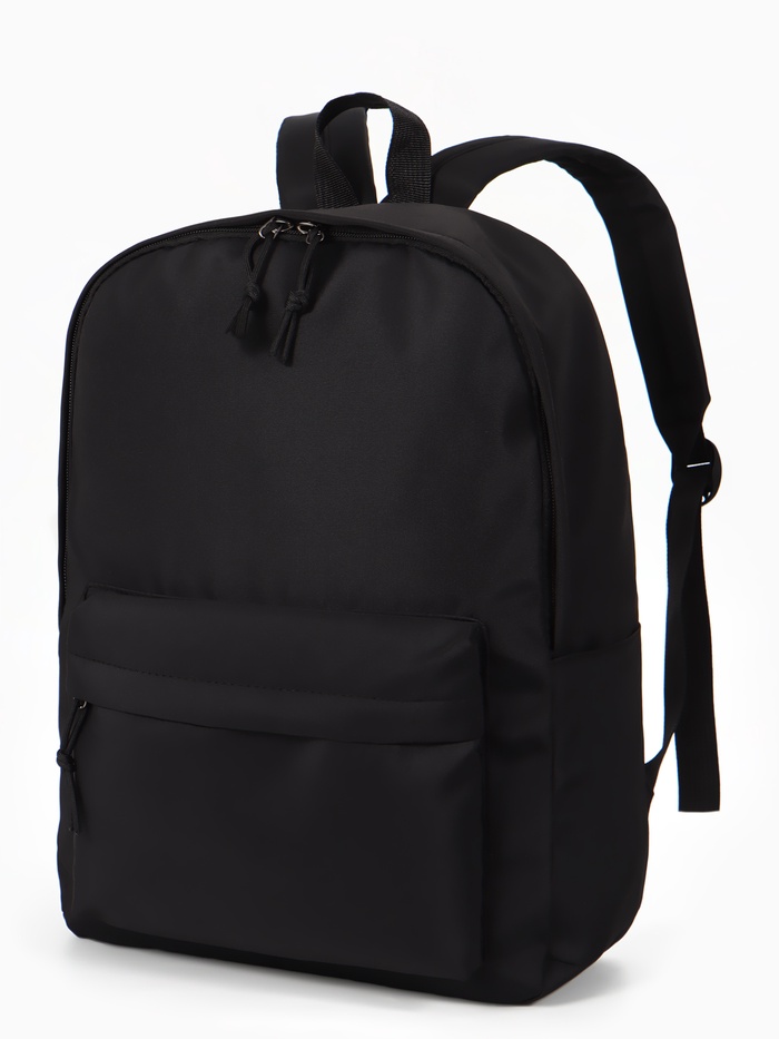 Рюкзак школьный, 1 отделение, 4 кармана, 30×12×40 см, чёрный - Фото 1