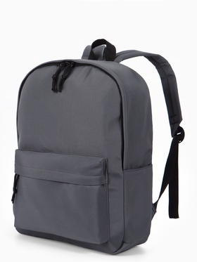 Рюкзак школьный, 1 отделение, 4 кармана, 30×12×40 см, серый  (артикул 10961065)  большой выбор товаров оптом и в розницу по низким ценам с доставкой