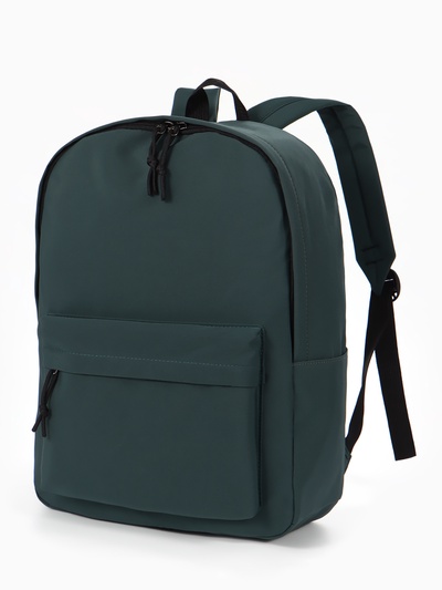 Рюкзак школьный, 1 отделение, 4 кармана, 30×12×40 см, тёмно-зелёный