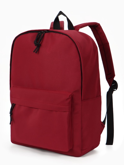 Рюкзак школьный, 1 отделение, 4 кармана, 30×12×40 см, бордовый