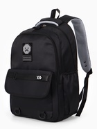 Рюкзак школьный «Смайл», 2 отделения, 3 кармана, 31×15×46 см, чёрный  (артикул 10961075)  большой выбор товаров оптом и в розницу по низким ценам с доставкой