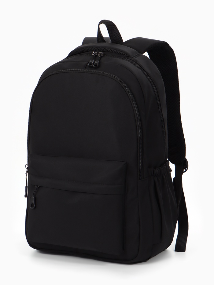 Рюкзак школьный, 2 отделения, 4 кармана, 31×14×46 см, чёрный - Фото 1