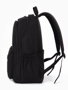 Рюкзак школьный, 2 отделения, 4 кармана, 31×14×46 см, чёрный - Фото 4