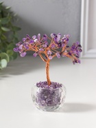 Денежное дерево декоративное «Сувенир бонсай в стекле», 81 камень, 5.5×5.5×12.5 см  (артикул 10961721)  большой выбор товаров оптом и в розницу по низким ценам с доставкой