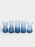 Вазы для цветов «Миниатюра», набор 5 шт., 11.5-13 см, стекло, синие  (артикул 10970056)  большой выбор товаров оптом и в розницу по низким ценам с доставкой