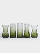 Вазы для цветов «Миниатюра», 11.5-13 см, набор 5 шт., стекло, зелёные  (артикул 10970057)  большой выбор товаров оптом и в розницу по низким ценам с доставкой