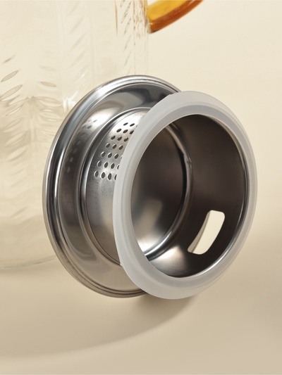 Кувшин SL Home Weath, 1.2 л, жёлтая ручка, стекло, прозрачный