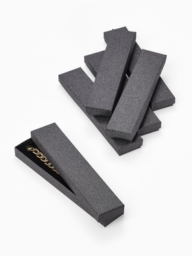 Набор коробочек подарочных 6 шт. под браслет, цепочку, часы «Блеск», 21×4 см, (полезная часть 20×3.7 см), чёрный, серый  (артикул 10973307)  большой выбор товаров оптом и в розницу по низким ценам с доставкой