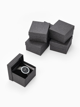 Набор коробочек подарочных 6 шт. под браслет, часы «Блеск», 9×9 см, (полезная часть 7.5×7 см), чёрный, серый  (артикул 10973311)  большой выбор товаров оптом и в розницу по низким ценам с доставкой