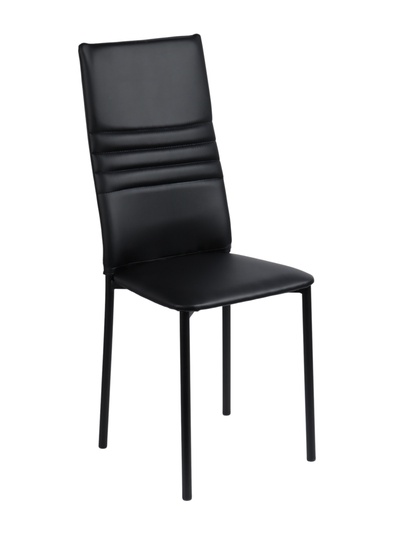 Стул для кухни «Клик Мебель. Венский 1», обивка искусственная кожа, цвет чёрный/чёрный