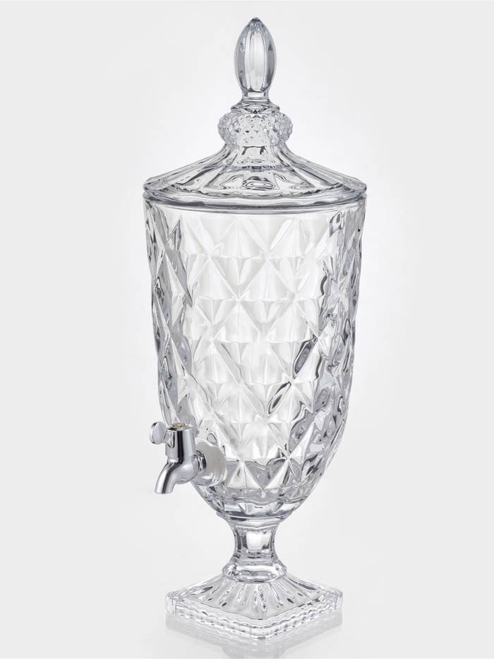 Диспенсер «Круиз», 7 л, 20×55 см, на ножке, стекло, прозрачный - Фото 1