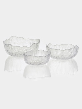 Набор салатников «Вулкан. Грани», 3 шт., 380/750/1450 мл, стекло, прозрачный  (артикул 10975791)  большой выбор товаров оптом и в розницу по низким ценам с доставкой