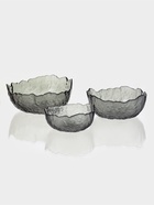 Набор салатников «Вулкан. Графит», 3 шт., 380/750/1450 мл, стекло, графитовый - фото 122965548