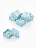 Набор коробочек подарочных 6 шт. под кольцо «Тиффани», 5×5 см, (полезная часть 4.4×4.4 см), бирюзовый  (артикул 10977194)  большой выбор товаров оптом и в розницу по низким ценам с доставкой