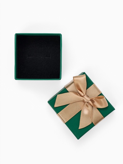 Набор коробочек подарочных 6 шт. под серьги, кольцо «Грин» 5×5×3 см, (полезная часть 4.4×4.4 см), зелёный