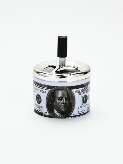 УЦЕНКА Пепельница для дома бездымная "Доллар", для сигарет и стиков, 12.5 х 9 см