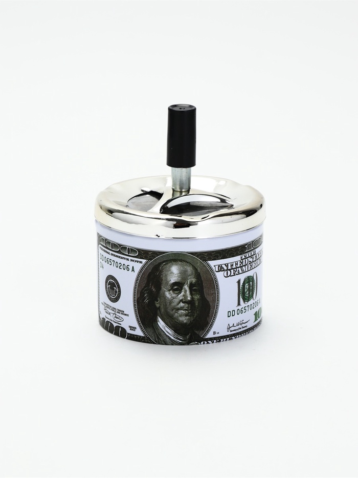 УЦЕНКА Пепельница для дома бездымная "Доллар", для сигарет и стиков, 12.5 х 9 см - Фото 1