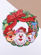 УЦЕНКА Плакат на стену «Новогодние» венок, Дед Мороз, 38×38 см - Фото 1