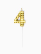 Свеча для торта «Элемент», цифра 4, золотая  (артикул 10959798)  большой выбор товаров оптом и в розницу по низким ценам с доставкой