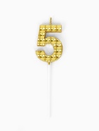 Свеча для торта «Элемент», цифра 5, золотая  (артикул 10959799)  большой выбор товаров оптом и в розницу по низким ценам с доставкой