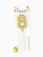 Свеча для торта «Элемент», цифра 8, золотая  (артикул 10959803)  большой выбор товаров оптом и в розницу по низким ценам с доставкой