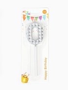 Свеча для торта «Элемент», цифра 0, серебро  (артикул 10959805)  большой выбор товаров оптом и в розницу по низким ценам с доставкой