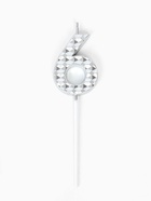 Свеча для торта «Элемент», цифра 6, серебро  (артикул 10959812)  большой выбор товаров оптом и в розницу по низким ценам с доставкой