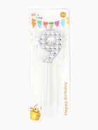 Свеча для торта «Элемент», цифра 9, серебро  (артикул 10959815)  большой выбор товаров оптом и в розницу по низким ценам с доставкой