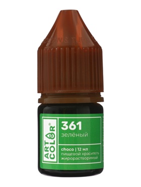 Гелевый жирорастворимый краситель, пищевой, зелёный (Art Color choco),12 мл  (артикул 11004176)  большой выбор товаров оптом и в розницу по низким ценам с доставкой