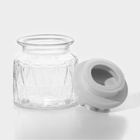 УЦЕНКА Банка для хранения Доляна «Голубки», 500 мл, 11×17 см, с керамической крышкой, стекло, прозрачная - Фото 2