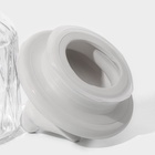 УЦЕНКА Банка для хранения Доляна «Голубки», 500 мл, 11×17 см, с керамической крышкой, стекло, прозрачная - Фото 3