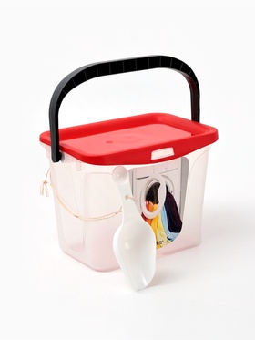 УЦЕНКА Контейнер для стирального порошка, 6 л, 28.7×20×20 см, красный 11011743