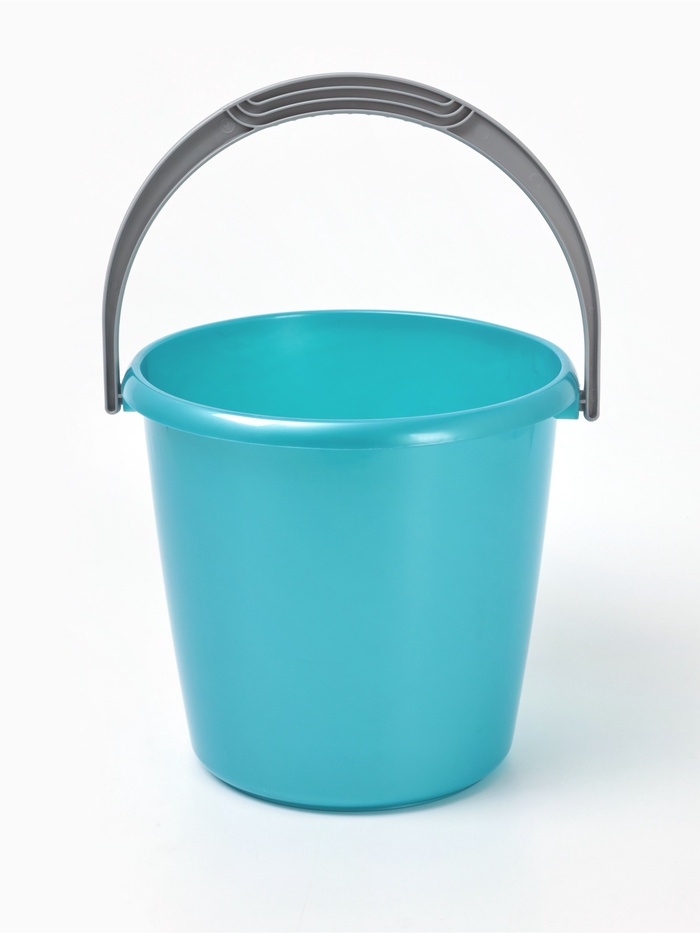 УЦЕНКА Ведро без крышки «Соло», 7 л, 26.9×24.6×22.6 см, круглое, перламутровое, бирюзовое - Фото 1
