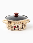 УЦЕНКА Кастрюля эмалированная «Сомелье», 3 л, d=23.1 см, с крышкой, слоновая, кости - Фото 1