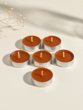 Набор свечей ароматических чайных «Корица-яблоко», 6 шт.  (артикул 11003993)  большой выбор товаров оптом и в розницу по низким ценам с доставкой