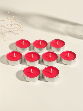 Набор свечей ароматических чайных «Гуава и клубника», 9 шт.  (артикул 11004001)  большой выбор товаров оптом и в розницу по низким ценам с доставкой