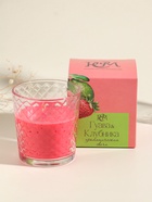 Ароматическая свеча в стакане «Гуава и клубника», 8×8.5 см, 30 ч  (артикул 11004009)  большой выбор товаров оптом и в розницу по низким ценам с доставкой
