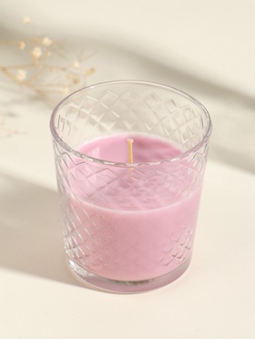 Ароматическая свеча в стакане «Японская жимолость», 8×8.5 см, 30 ч  (артикул 11004013)  большой выбор товаров оптом и в розницу по низким ценам с доставкой