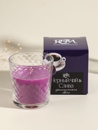 Ароматическая свеча в стакане «Чёрный чай и слива», 8×8.5 см, 30 ч  (артикул 11004017)  большой выбор товаров оптом и в розницу по низким ценам с доставкой