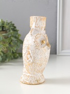 Подсвечник на 1 свечу «Филин. Золотые круги», d=2.2 см, полистоун, 7×6.5×14 см  (артикул 10875757)  большой выбор товаров оптом и в розницу по низким ценам с доставкой